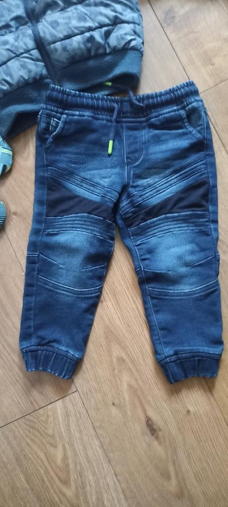 Zimná vetrovka h&m , rifle a čiapka, h&m,92