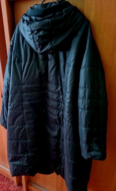 Damska dlha cierna bunda sheego 56, 4xl