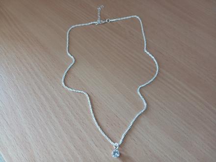 Nový bižu náhrdelník so zirkónom 45+5 cm,