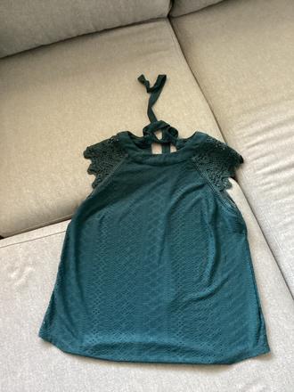 Zaujímavá tunika v krásnej petrolejovej farbe, 36