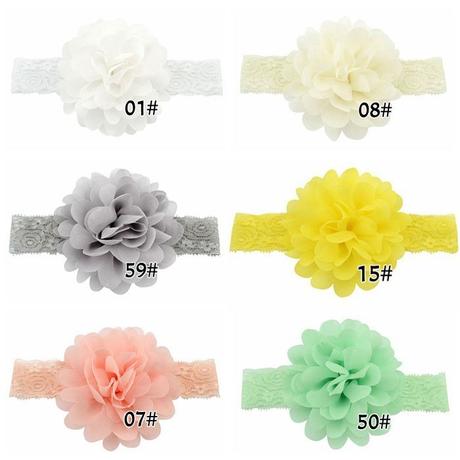 Dievčenská čipkovaná čelenka s kvetom - zelenkavá, 