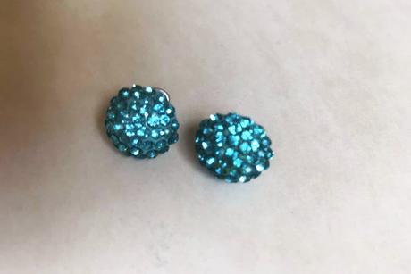 Luxusné štrasové náušnice/polgule,