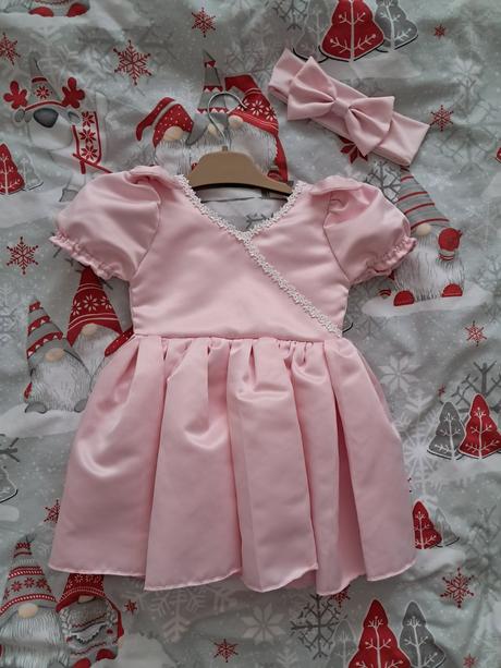 Šaty pre dievčatko s čelenkou, 80