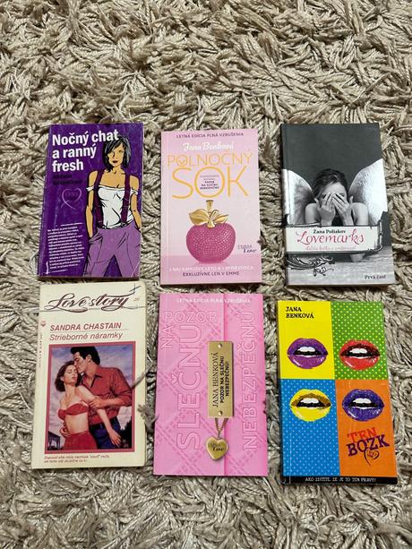 Romantické knihy  6 ks balík, 