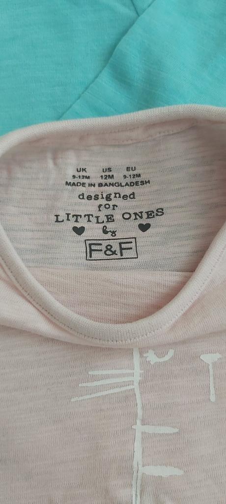 Tričká s dlhým rukávom 3 ks, f&f,80