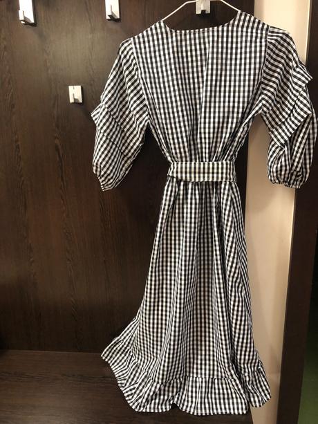 Kárované romanticke šaty, xs/s, s