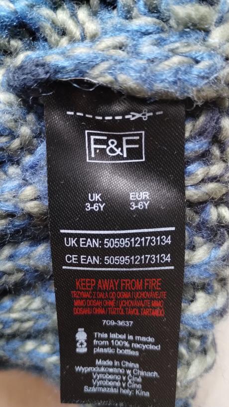 Zimná pletená čiapka, f&f,98