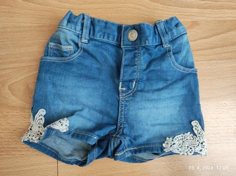 Riflové kraťasy pre dievčatko 86, h&m,86