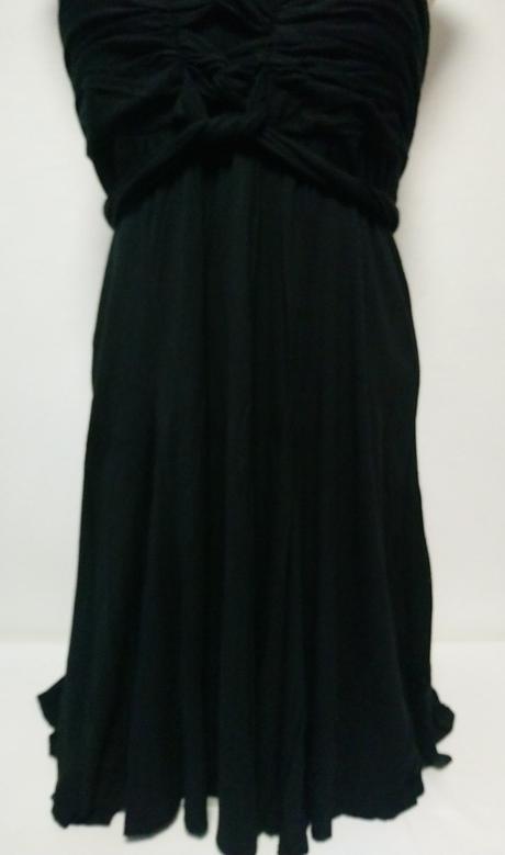 Dámske elastické čierne šaty, amisu, amisu,s