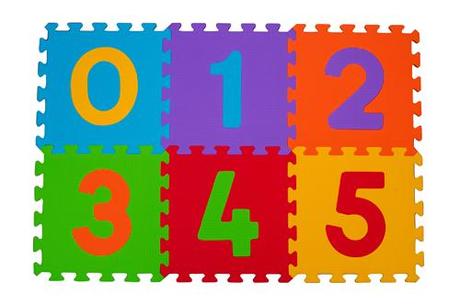 Babyono penové puzzle čísla 6 ks,