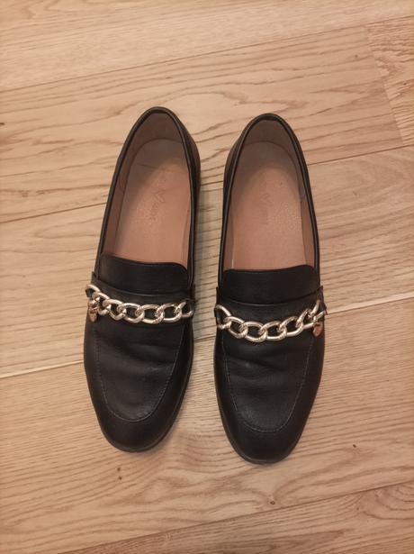 Čierne mokasíny - zlacnené, 38