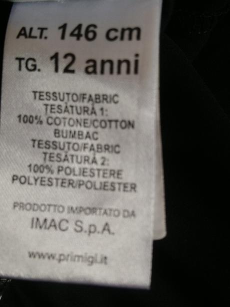 Dievčensky čierny top s motívom, primigi, 140-146, primigi,146