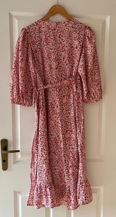 Ružové kvetované zavinovacie šaty, only, m/38, only,m