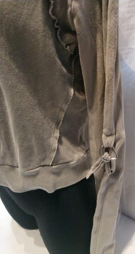 Dámska zeleno sivá crop tenká mikina, influence, l