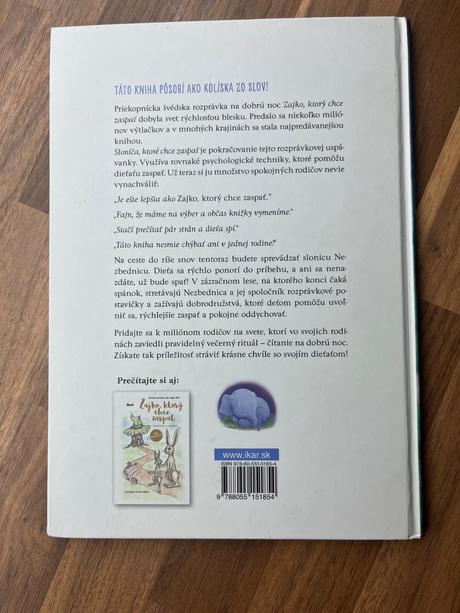 Kniha - sloníča, ktoré chce zaspať, 