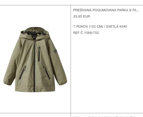 Nepremokavá parka zara 5r, zara,116