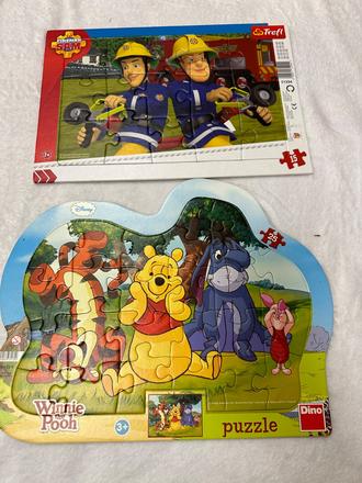 Puzzle poziarnik sam a macko puf,