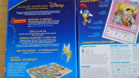 Kniha s disney kartičkami tesco s angl.,