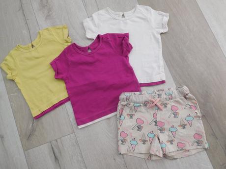 M-tričká pre dievčatko- 3 / 6 mesiacov, bavlnené, 68