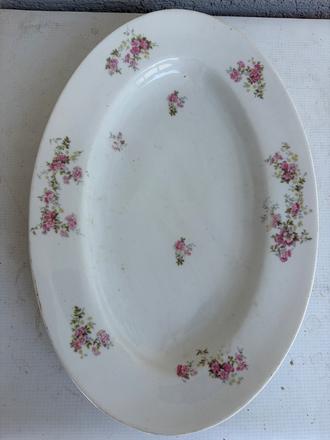 Starozitna velika vintage cca 100 rocna misa tacka, 