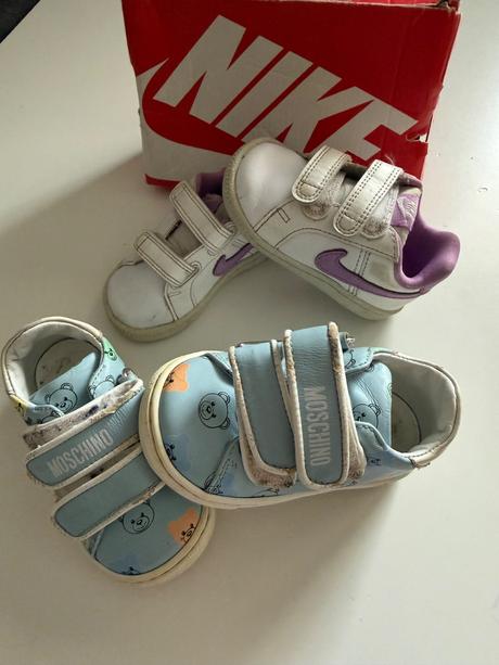 Kožené nike a moschino tenisky 19,5-20, nike,20