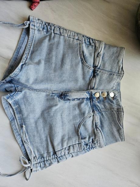 Damske riflové kraťasy, s