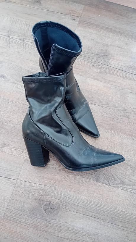 Cierne kotnikove cizmy, mango,38