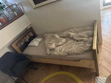 Krásna secesná posteľ 90x200cm, šírka (cm): 90,dĺžka (cm): 200