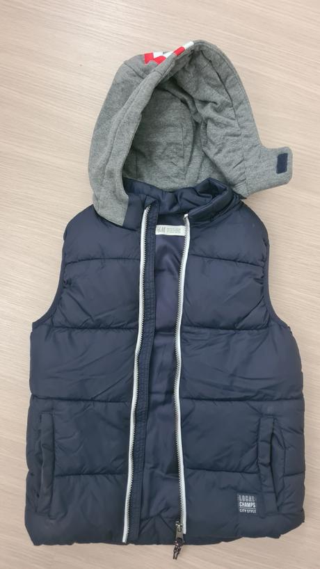 Zateplená prechodná vesta, h&m,134
