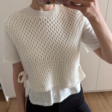 Tričko s pletenou vestou, zara,s