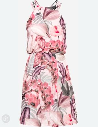 Letné ružové šaty sisters point, m