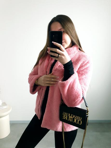 Ružový kožúšok xs, xs