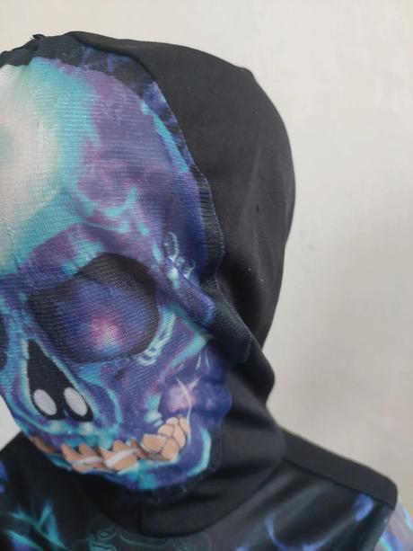 Kostra v tme svietiaca maska na karneval veľ.5-6r,