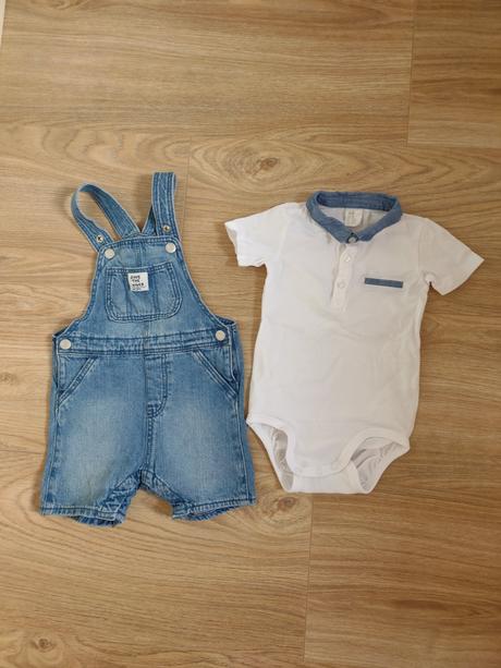 Krátke nohavice na traky, h&m,80