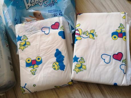 16 ks jednorázové plienky do vody + 10ks podložky, babylove,4 kg - 9 kg