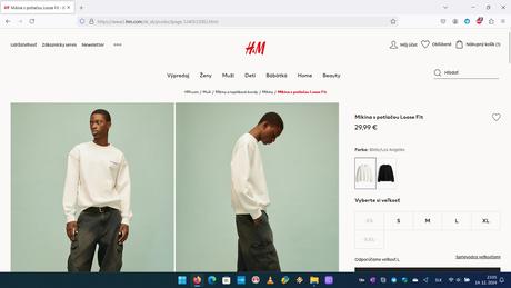 Mikina hm biela, h&m,l