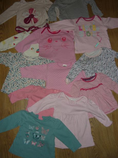 Tričká s dlhým rukávom viac kusov -62/68, 68