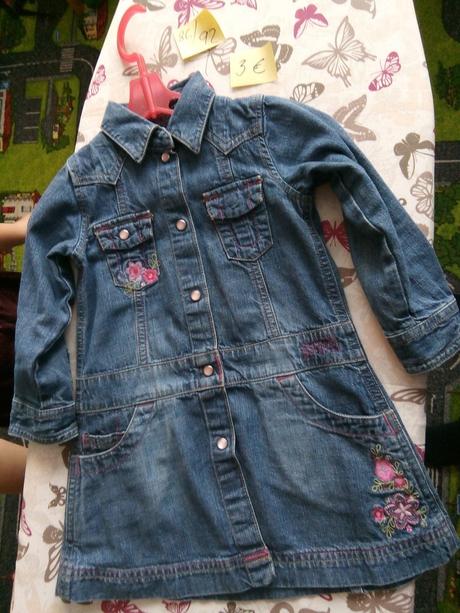 Vyšívané riflové šaty veľ. 86/92, 92