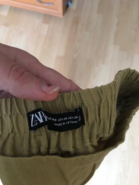 Zara ľanové nohavice, zara,xs