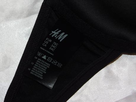 H&m kvalitná čierna podprsenka, h&m,75c