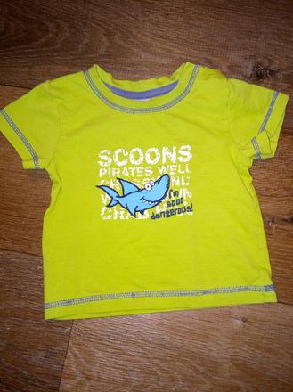 Zelene tricko so zralokom 68/74 dobrý stav, dopodopo,68