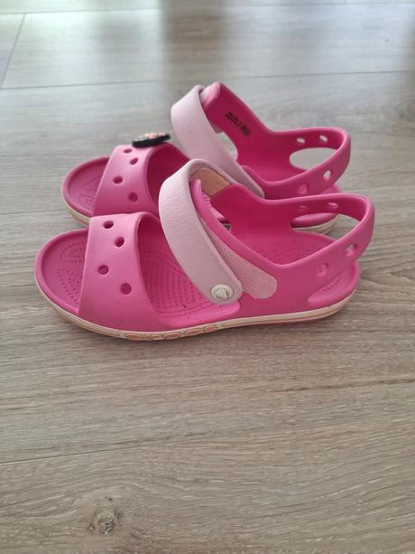Ružové šľapky, crocs,30