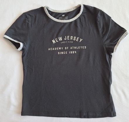 Tričko tmavošedé cropp, h&m,158