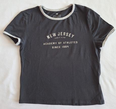 Tričko tmavošedé cropp, h&m,158