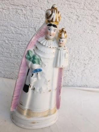 Tarozitna vintage vyse 100rocna svata soska socha,