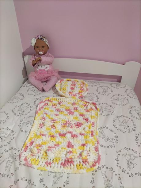 Deka a vankúšik (set) pre bábiky do kočíka/postie,