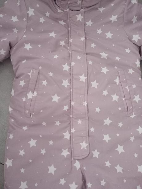 Zimný overal s kožušinkou 128/134, sinsay,128