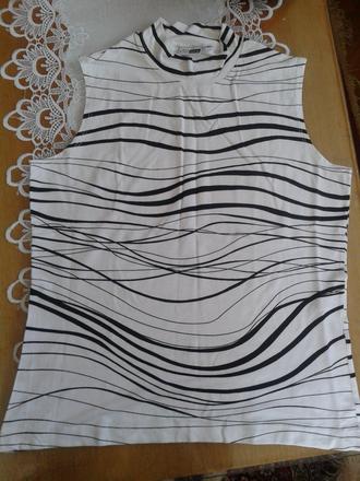 Bieločierny top, 40