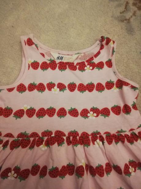 Šaty s jahôdkami, h&m,92