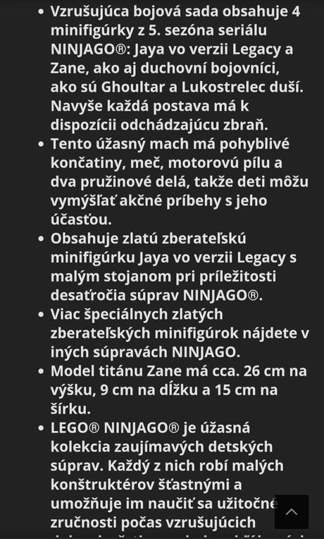 Nové lego ninjago, 